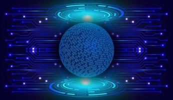 Modern Holographic Globe on Technology Background vector