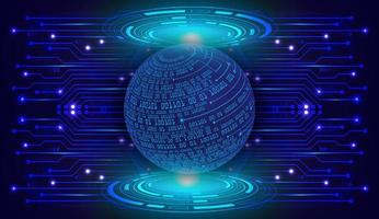 Modern Holographic Globe on Technology Background vector