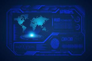 Modern HUD Technology Screen Background vector