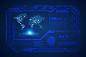 Modern HUD Technology Screen Background vector