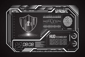 Modern HUD Technology Screen Background vector