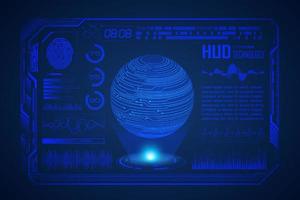 Modern HUD Technology Screen Background vector