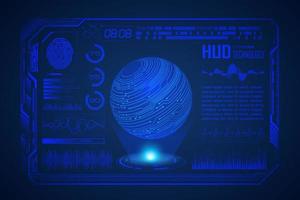 Modern HUD Technology Screen Background vector