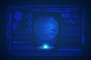 Modern HUD Technology Screen Background vector