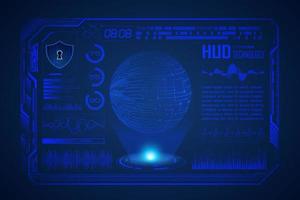Modern HUD Technology Screen Background vector