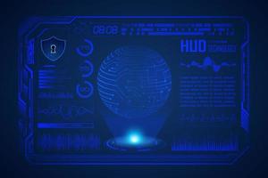 Modern HUD Technology Screen Background vector