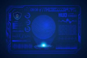 Modern HUD Technology Screen Background vector