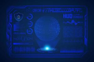Modern HUD Technology Screen Background vector