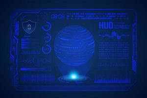 Modern HUD Technology Screen Background vector