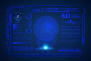 Modern HUD Technology Screen Background vector