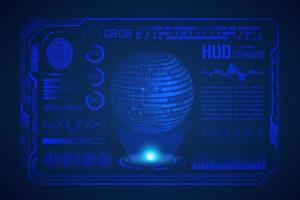 Modern HUD Technology Screen Background vector