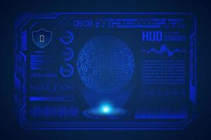 Modern HUD Technology Screen Background vector