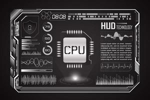 Modern HUD Technology Screen Background vector