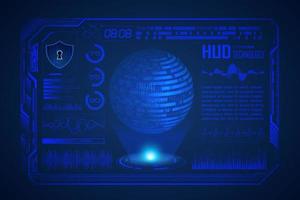Modern HUD Technology Screen Background vector