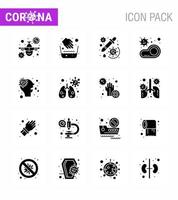 Coronavirus Prevention 25 icon Set Blue virus meat drug food virus viral coronavirus 2019nov disease Vector Design Elements