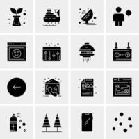 16 iconos de negocios universales vector ilustración de icono creativo para usar en proyectos relacionados con la web y dispositivos móviles