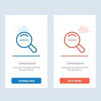 Magnifier Search Dote  Blue and Red Download and Buy Now web Widget Card Template vector