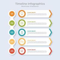 Business Data Visualization Process Chart. Abstract Diagram Graph with Steps, Options for Infographic vector