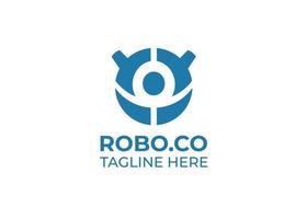 Symbolic robot logo vector