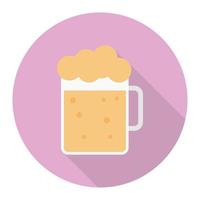 Ilustración de vector de cerveza en un fondo. Símbolos de calidad premium. Iconos vectoriales para concepto y diseño gráfico.