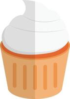 ilustración de vector de cupcake en un fondo. símbolos de calidad premium. iconos vectoriales para concepto y diseño gráfico.