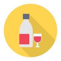 ilustración de vector de vino en un fondo. símbolos de calidad premium. iconos vectoriales para concepto y diseño gráfico.