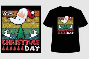 diseño de camiseta del día de navidad o día de navidad vector