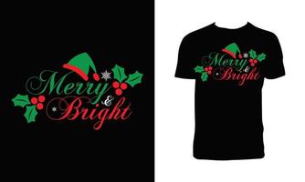 diseño de camiseta decorativa de feliz navidad vector