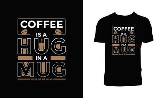 diseño de camiseta caligráfica de café vector