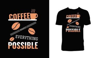 diseño de camiseta de café vector