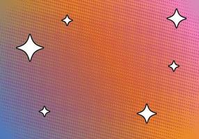 Gradient Halftone Effect with Star Cartoon Background vector