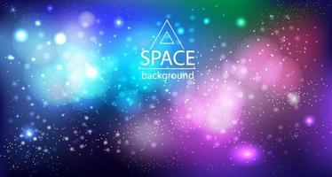 Abstract space galaxy background with cosmic light and stars vector