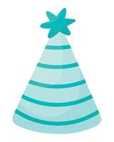Doodle flat line clipart. Cute hat for holidays. All objects are repainted. vector