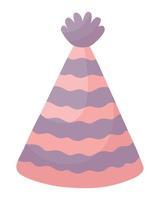 Doodle flat line clipart. Cute hat for holidays. All objects are repainted. vector