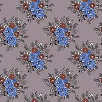 Beautiful watercolor flowers patterns on colorful background. pattern design vector