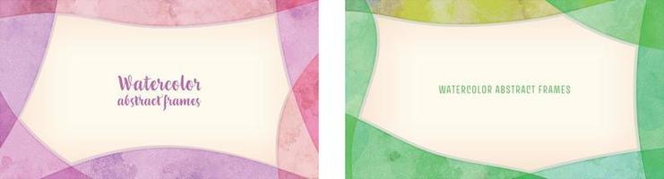 vector watercolor abstract frames