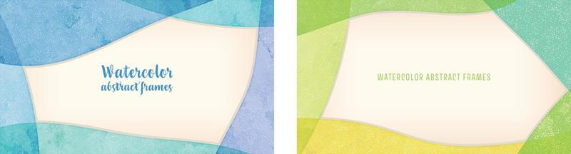 vector watercolor abstract frames