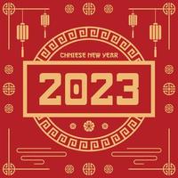 flat chinese new year background vector