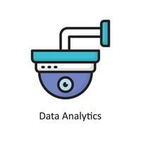 Data Analytics Vector Filled Outline Icon Design illustration. Housekeeping Symbol on White background EPS 10 File