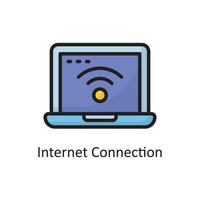 Internet Connection Vector Filled Outline Icon Design illustration. Housekeeping Symbol on White background EPS 10 File