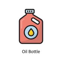 ilustración de diseño de icono de contorno lleno de vector de botella de aceite. símbolo de limpieza en el archivo eps 10 de fondo blanco