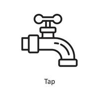 Tap  Vector Outline Icon Design illustration. Housekeeping Symbol on White background EPS 10 File