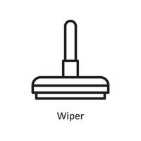 Wiper  Vector Outline Icon Design illustration. Housekeeping Symbol on White background EPS 10 File