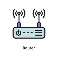 Router  Vector Filled Outline Icon Design illustration. Housekeeping Symbol on White background EPS 10 File