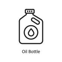 ilustración de diseño de icono de contorno de vector de botella de aceite. símbolo de limpieza en el archivo eps 10 de fondo blanco