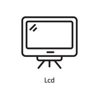 ilustración de diseño de icono de contorno vectorial lcd. símbolo de limpieza en el archivo eps 10 de fondo blanco vector