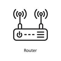 Router  Vector Outline Icon Design illustration. Housekeeping Symbol on White background EPS 10 File