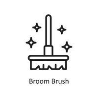 Broom Brush Vector Outline Icon Design illustration. Housekeeping Symbol on White background EPS 10 File