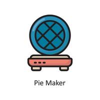 Pie Maker Vector Filled Outline Icon Design illustration. Housekeeping Symbol on White background EPS 10 File