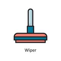 Wiper  Vector Filled Outline Icon Design illustration. Housekeeping Symbol on White background EPS 10 File